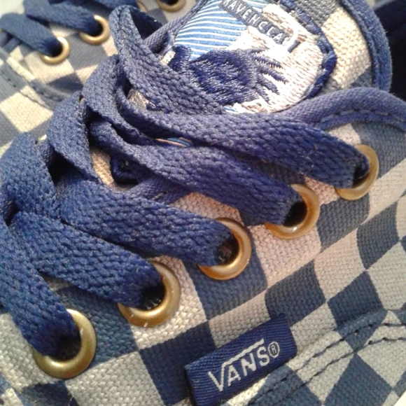 Vans Authentic Harry Potter Ravenclaw BLUE GREY checker-board mens sz 10.5 - Picture 7 of 8